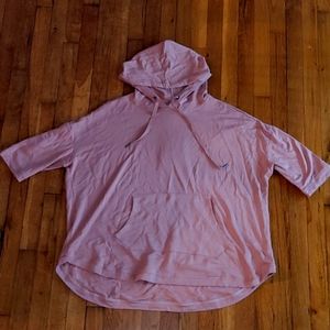 Workshop Dusty Pink Curved Hem Hoodie